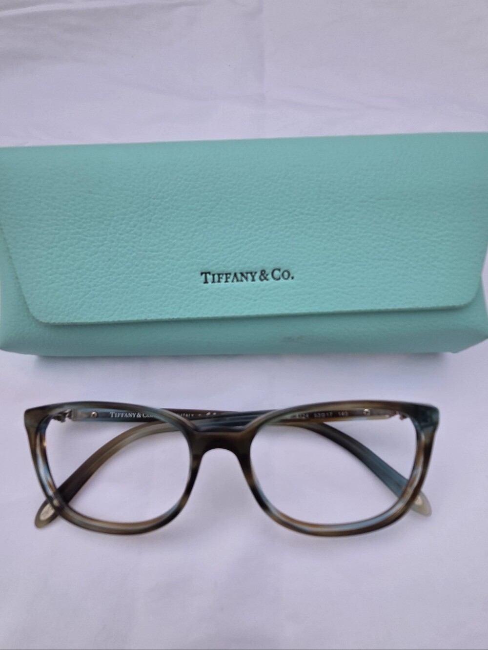 Tiffany & Co. Women's Tortoise Cat-Eye Frames with Signature Blue Case